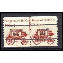 1898Ab 4c Stagecoach Fine MNH Dry Gum CNP Left 6 Gap 1L PA0332