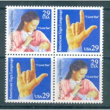 2783-2784 29c Deaf Communication Fine MNH Blk/4 G0420