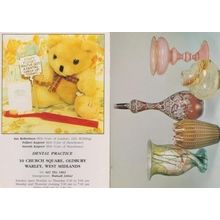 Warley Dentist West Midlands Teddy Bear Advertising Glass Bottle 2x Postcard