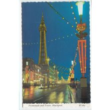 Promenade and Tower Blackpool Postcard 3805