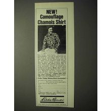 1976 Eddie Bauer Camouflage Chamois Shirt Ad