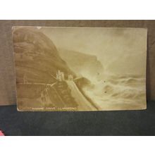 MARINE DRIVE, LLANDUDNO used antique postcard c.1905 =