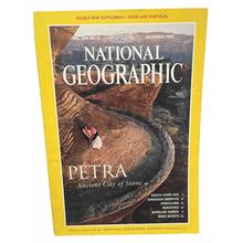 National Geographic Magazine December 1998 Petra City - Vintage Collectable