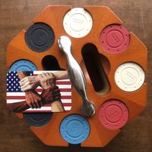240 Colored Poker Chips + Wood Holder Michael Graves Design