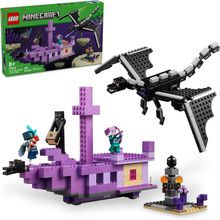 LEGO Minecraft the Ender Dragon and End Ship Building Set, Video Game Toy with 2