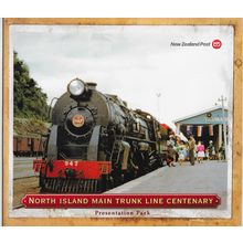 NZ 2008 RAILWAY TRUNK LINE PRESENTATION FOLDER WALLET FDC STAMPS TIMETABLE TICKE