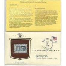 HISTORIC STAMPS OF AMERICA ' KENNEDY MEMORIAL ' (1979)