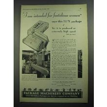 1931 Package Machinery Co. Ad - Lux Soap