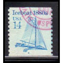 Used 2134 14c Iceboat Very Fine CNS 4 PA5965