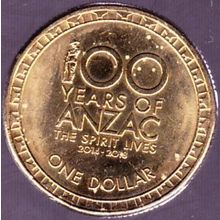 2014 Australia 1 Dollar coin Centenary of ANZAC