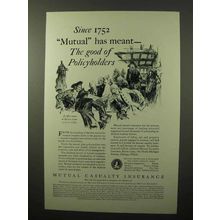 1930 Mutual Casualty Insurance Ad - Good Policyholders
