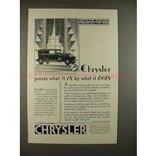 1930 Chrysler 77 Town Sedan Car Ad - Proves What It Is!