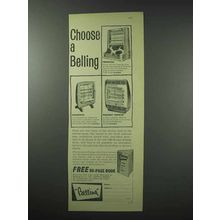 1959 Belling Heater Ad - Princess, Countess, Zephyr