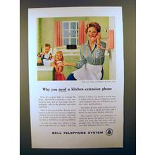 1959 Bell Telephone Ad - You Need a Kitchen Extension