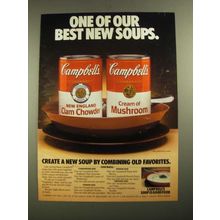 1987 Campbell's New England Clam Chowder and Cream of Mushroom Soups Ad