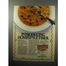 1987 Campbell's Homestyle Bean Soup Ad - Fiber