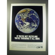 1991 EDF Environmental Defense Fund Ad - If you're not recycling
