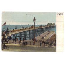 MARINE PALACE PIER, BRIGHTON, SUSSEX used antique postcard 1903 postmark