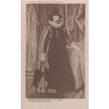 Francis Bacon Viscount Of Saint Alban Daniel Mytens Antique Painting Postcard