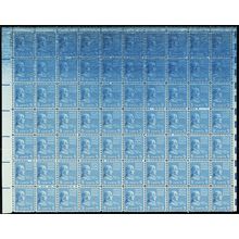 810, Mint NH Block of 70 Dramatically Over Inked 5¢ Stamps - Stuart Katz