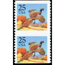 2280f, Mint NH 25¢ Imperforate Pair Error - Pheasant Stamps - Stuart Katz