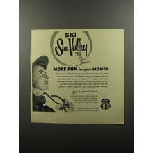1956 Union Pacific Railroad Ad - Ski Sun Valley Idaho More Fun for your Money