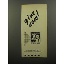 1956 The National Society for Chrippled Children and Adults Easter Seals Ad