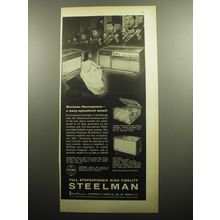 1958 Steelman High-Fidelity Music Systems Advertisement - Tempo, Minuet, Emperor