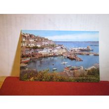 BRIXHAM HARBOUR and TORBAY, DEVON unused postcard by J Salmon =