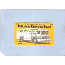 New Jersey Phillipsburg Membership Card for Phillipsburg Emergency Squad F~2928