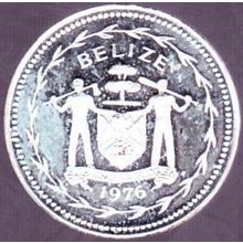1976 Belize 5 Cents Silver Proof Coin