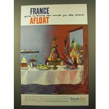 1954 French Line Cruise Ad - You're in France