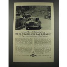 1954 Chevrolet Cars Ad - More Power and Gas Economy