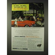 1954 Hertz Rent-A-Car Ad - See More, Do More