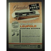 1954 Leupold 4x Pioneer Scope Ad - Fog Proof