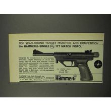 1967 Hammerli-Single .177 Match Pistol Ad