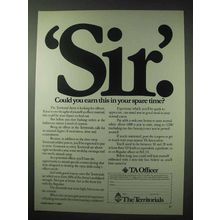 1984 UK Territorial Army Ad - Could You Earn This?