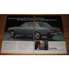1974 Toyota Corona Ad - Toyota introduces the all-new '74 Corona.