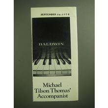 1974 Baldwin Piano Ad - Michael Tilson Thomas' Accompanist
