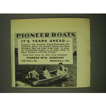 1952 Pioneer Boats Ad - It's years ahead