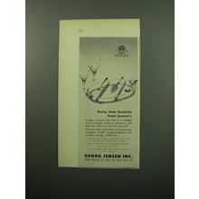 1950 Georg Jensen Ad - Cocktail Glasses and Canape Tray - Party time favorite