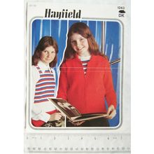 Vintage: Hayfield 1243 mother & daughter sleevless jumper & jacket, DK