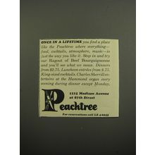 1951 Peachtree Restaurant Ad - Once in a lifetime