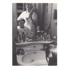 Hairdresser Hairdressing Salon in WW2 War Photo Postcard
