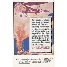 Shell Petrol Aviation Warfare War British Forces Military Advertising Postcard