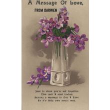 A Message Of Love From Darwen Lancashire Greetings Postcard