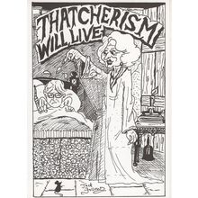 Margaret Thatcher as The Grim Reaper Limited Edn of 500 Postcard