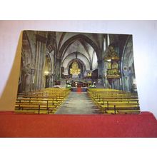 CATHEDRAL, GHUR, SWITZERLAND . used postcard 1985 postmark #