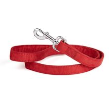 Comfort Microfiber Flat Dog Leash Red 3/8" 6ft