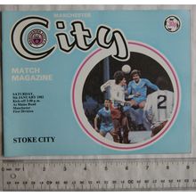 1982 programme Manchester City v. Stoke City